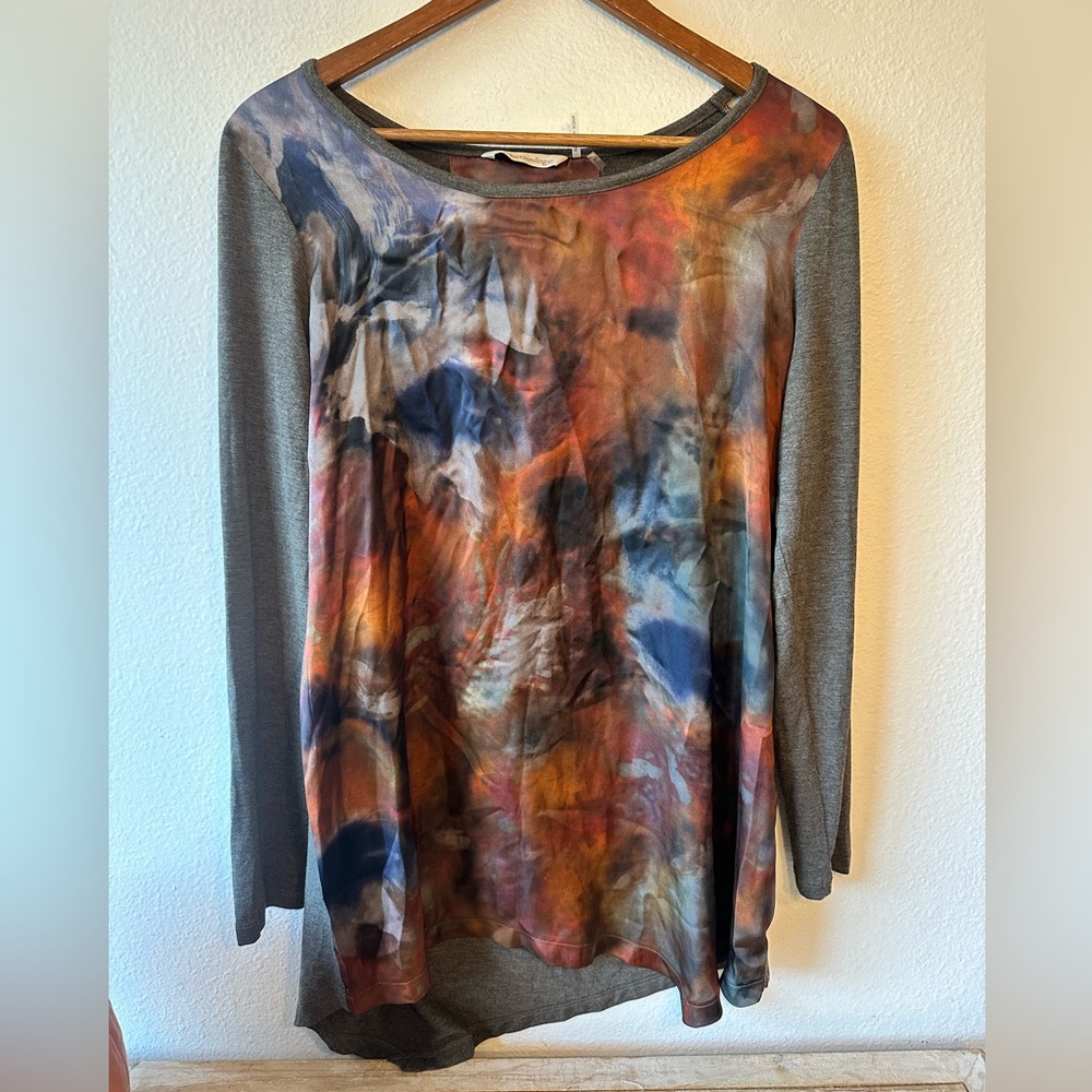 Soft Surroundings Brown Long Sleeve Top Size Medium